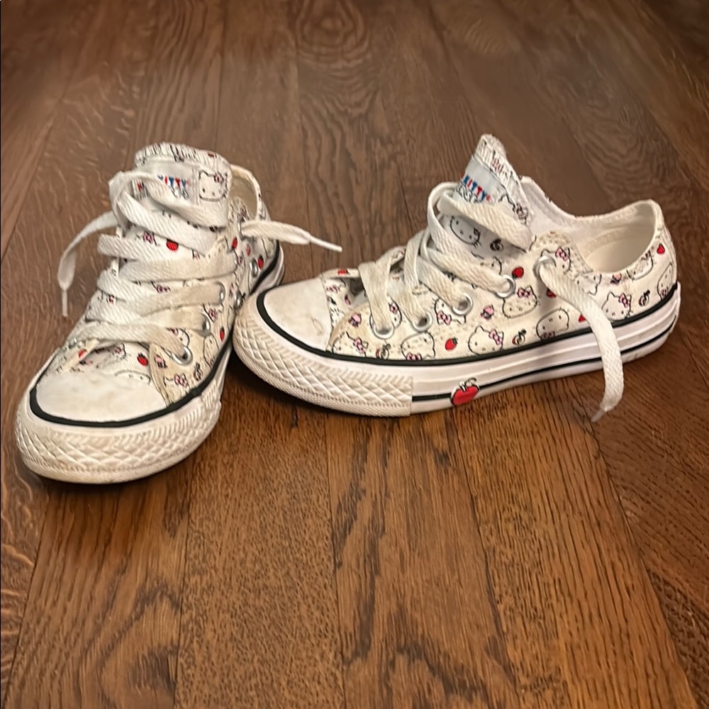 Converse Kids Sneakers - White with Hello Kitty Design